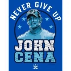 Boy's WWE John Cena Never Give Up Blue Logo T-Shirt