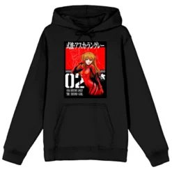 WWE Asuka Shikinami Langley Neon Genesis Evangelion Anime Character Men's Black Hoodie -WWE Store GUEST 63d1b19b 15cf 4973 9f32 155aedafd874
