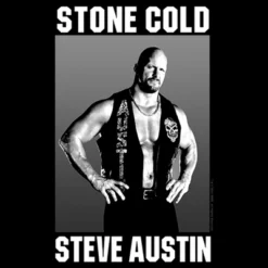 Boy's WWE Stone Cold Steve Austin Black And White Photo T-Shirt