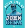 Girl's WWE John Cena Never Give Up Blue Logo T-Shirt
