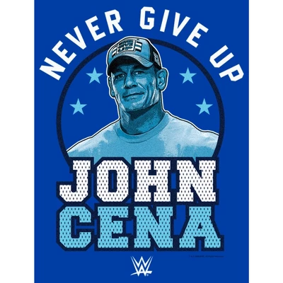 Men's WWE John Cena Never Give Up Blue Logo T-Shirt 3 Men's WWE John Cena Never Give Up Blue Logo T-Shirt