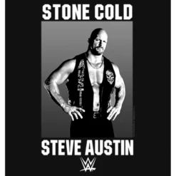 Girl's WWE Stone Cold Steve Austin Black And White Photo T-Shirt