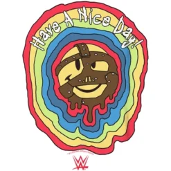 Boy's WWE Mankind Have A Nice Day Rainbow Logo T-Shirt