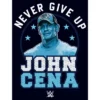 Women's WWE John Cena Never Give Up Blue Logo T-Shirt
